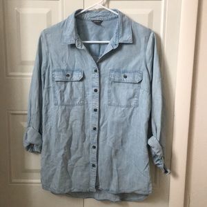 Eddie Bauer Denim Top, Petite Medium